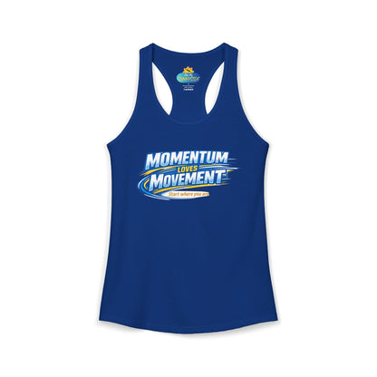 MOMENTUM LOVES MOVEMENT™ Racerback Tank Top – Start Where You Are | Motivational Women’s Tank