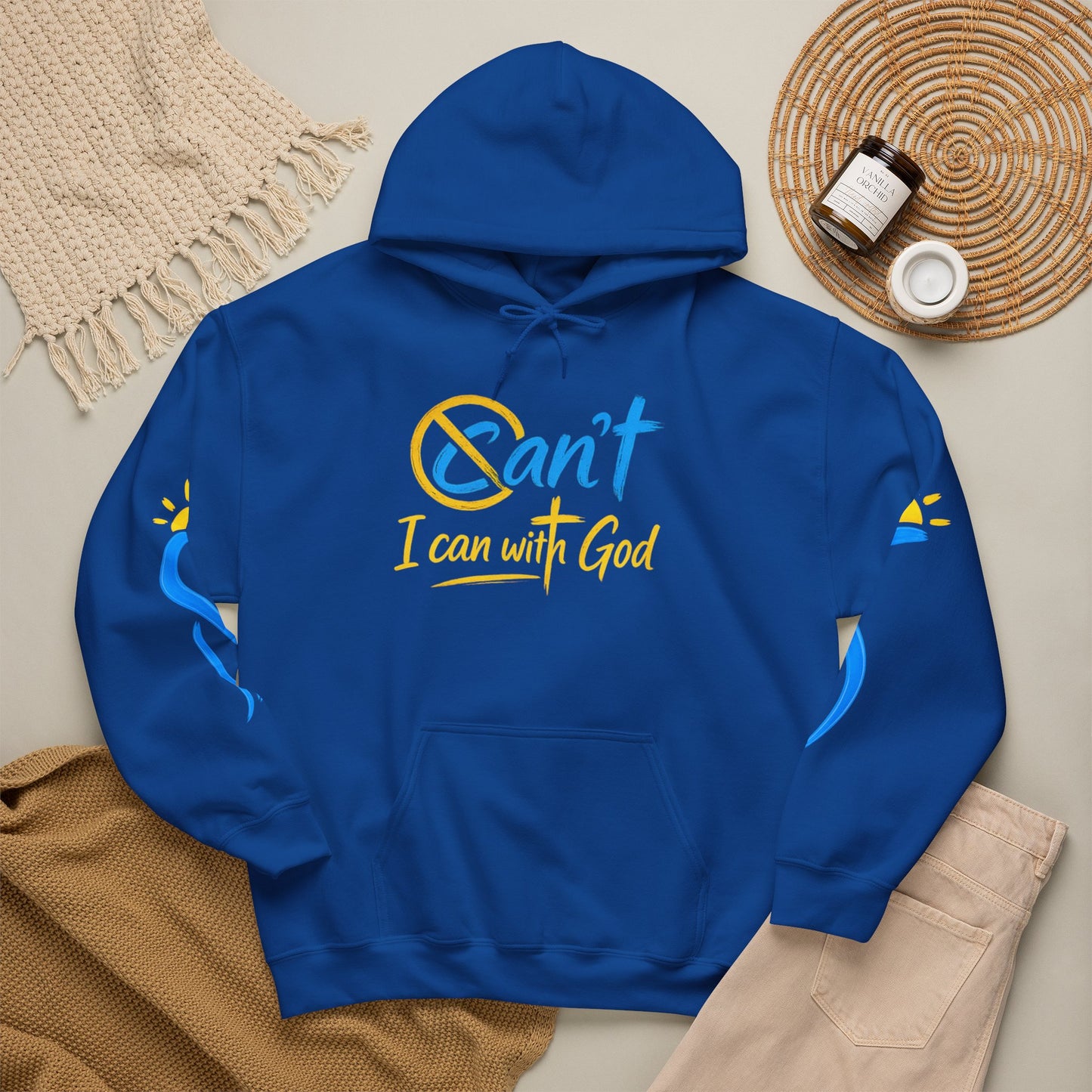 I Can With God™ Christian Hoodie | Faith-Based Inspirational Sweatshirt | Motivational Religious Pullover | Sunnyside Life™