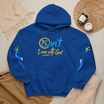 I Can With God™ Christian Hoodie | Faith-Based Inspirational Sweatshirt | Motivational Religious Pullover | Sunnyside Life™