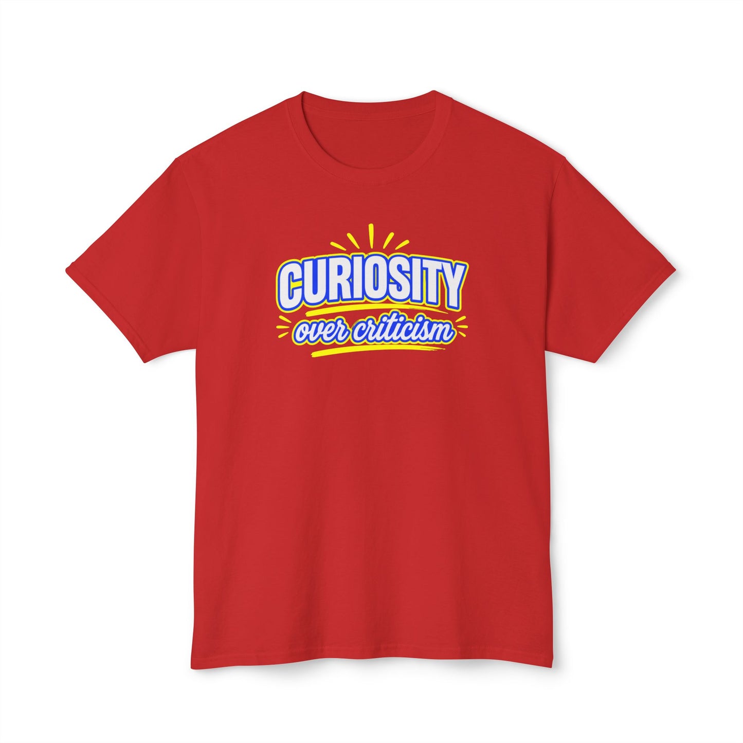 CURIOSITY OVER CRITICISM™ Unisex T-Shirt | Growth Mindset Graphic Tee | Personal Development Shirt | Inspirational Quote Apparel | Sunnyside Life™