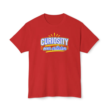 CURIOSITY OVER CRITICISM™ Unisex T-Shirt | Growth Mindset Graphic Tee | Personal Development Shirt | Inspirational Quote Apparel | Sunnyside Life™