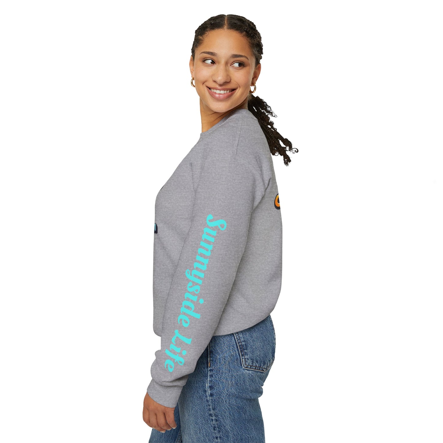 SHIFT Crewneck Sweatshirt — 'Shift Happens / Kiss My Sunnyside' Retro Graphic Pullover