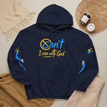 I Can With God™ Christian Hoodie | Faith-Based Inspirational Sweatshirt | Motivational Religious Pullover | Sunnyside Life™
