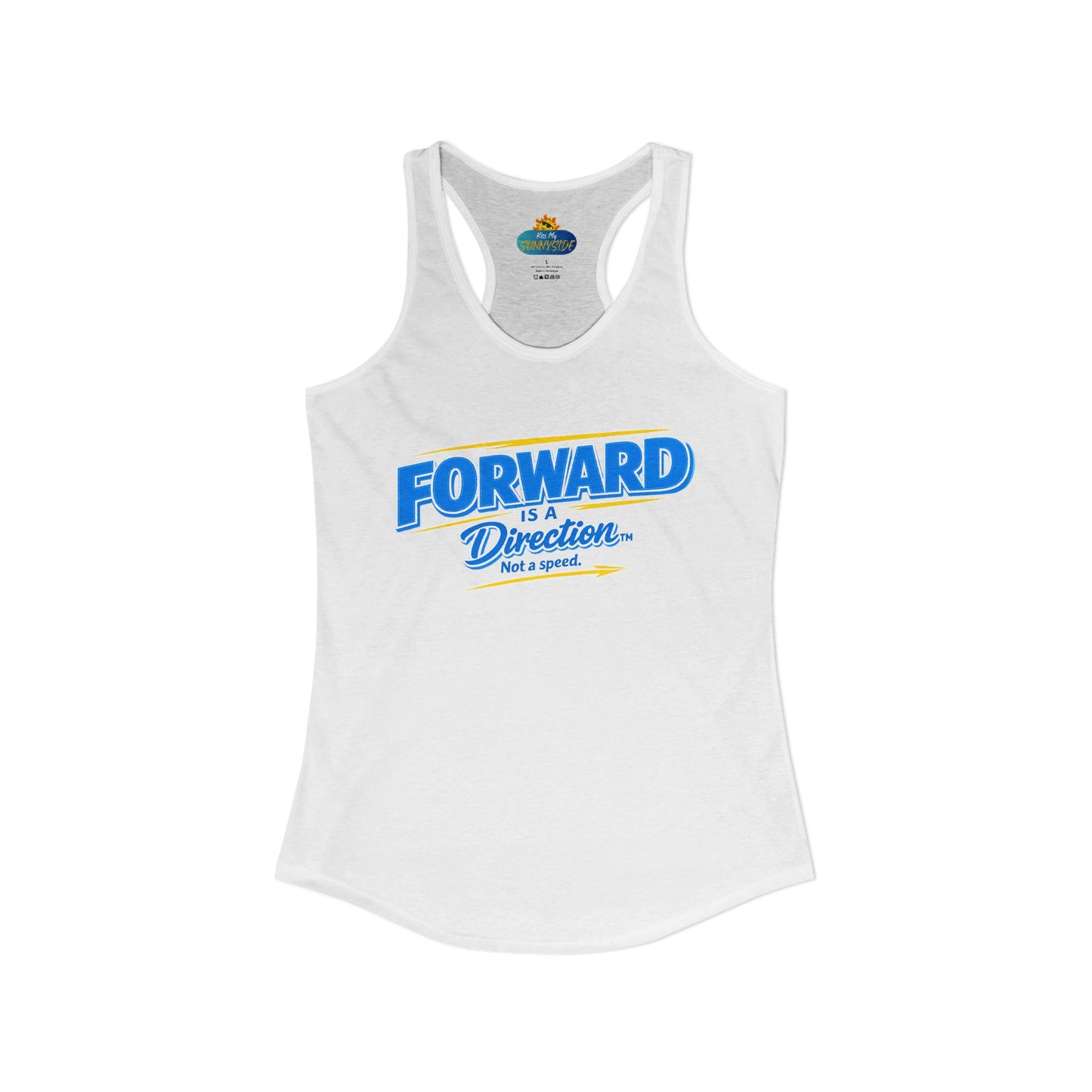FORWARD IS A DIRECTION™ Racerback Tank Top | Inspirational Women’s Fitness Tank | Motivation & Personal Growth Apparel