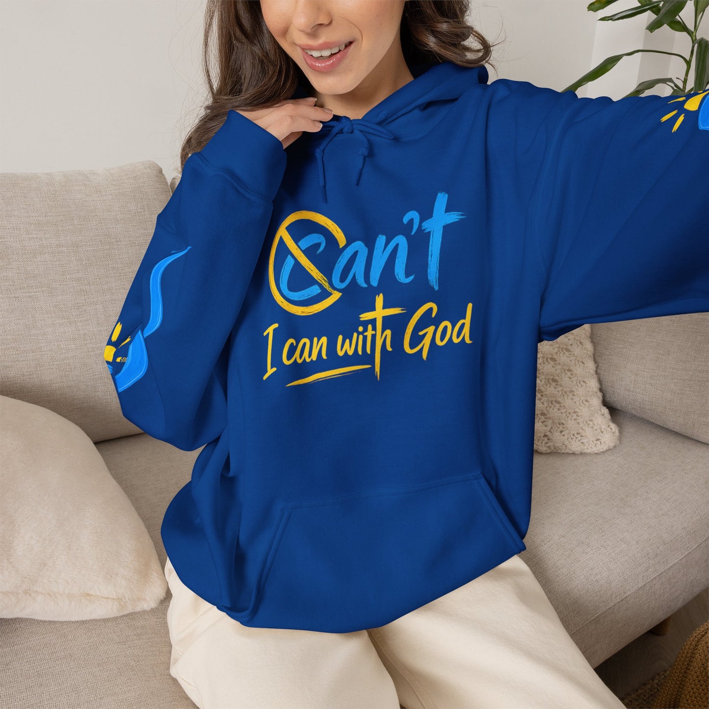 I Can With God™ Christian Hoodie | Faith-Based Inspirational Sweatshirt | Motivational Religious Pullover | Sunnyside Life™