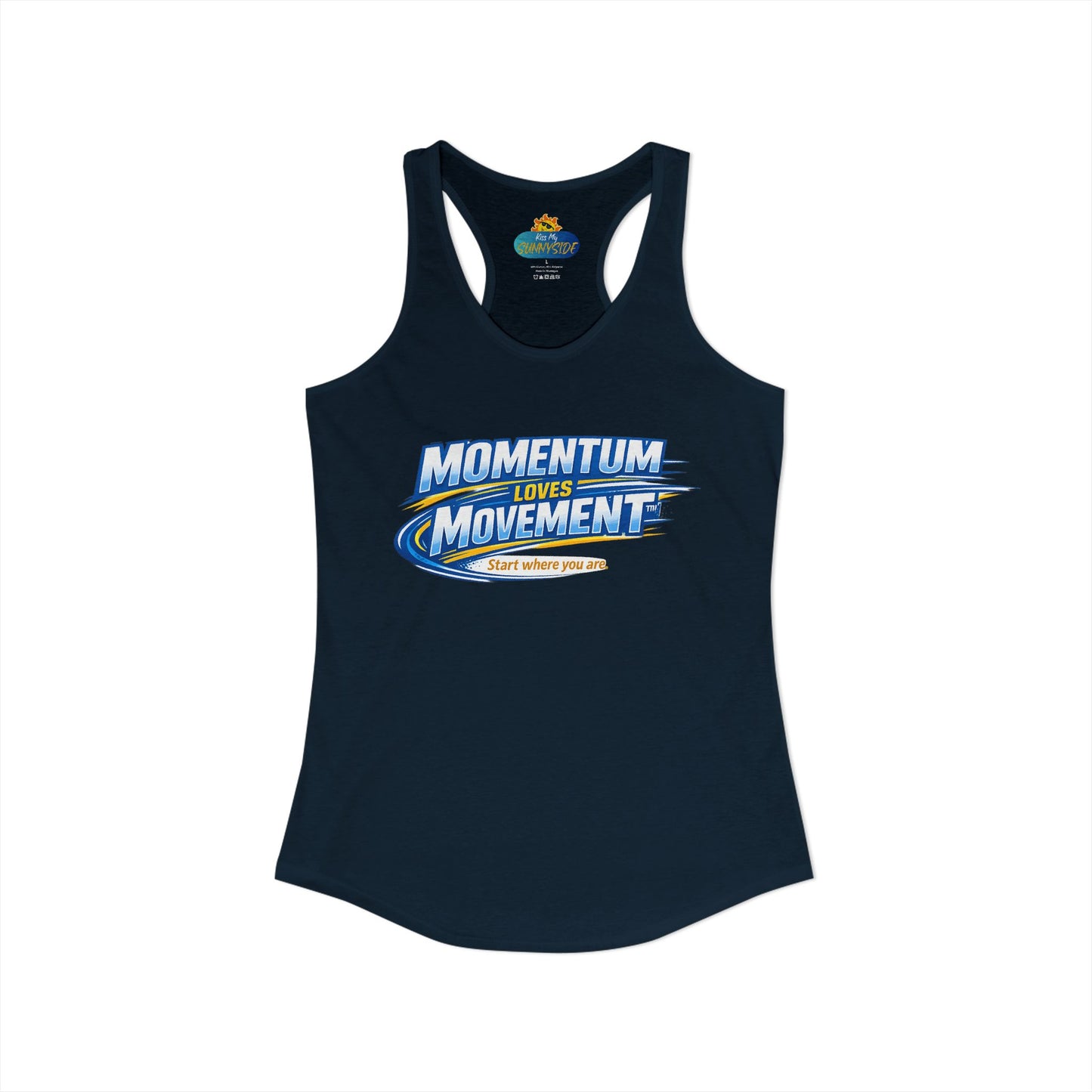 MOMENTUM LOVES MOVEMENT™ Racerback Tank Top – Start Where You Are | Motivational Women’s Tank