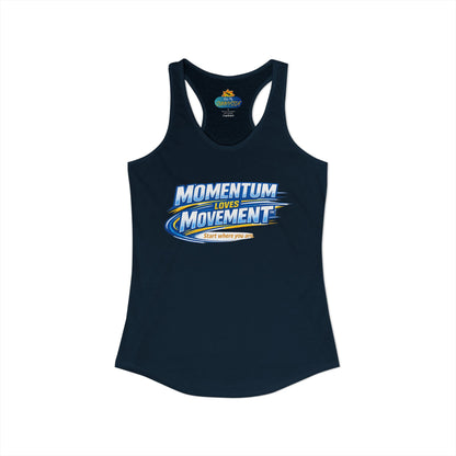 MOMENTUM LOVES MOVEMENT™ Racerback Tank Top – Start Where You Are | Motivational Women’s Tank