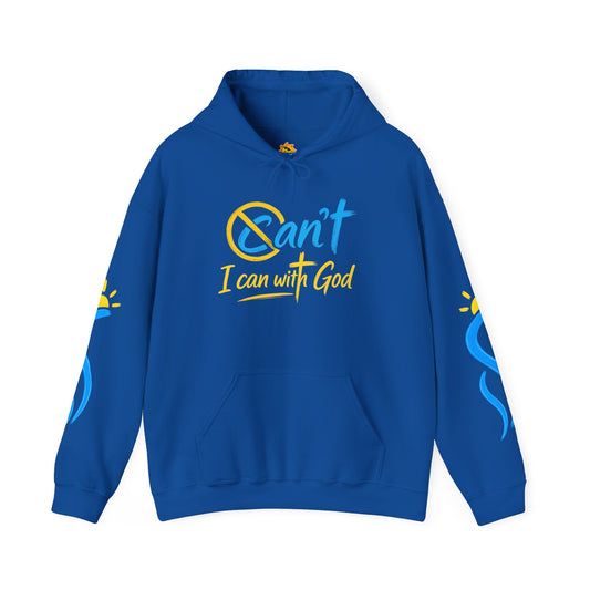 I Can With God™ Christian Hoodie | Faith-Based Inspirational Sweatshirt | Motivational Religious Pullover | Sunnyside Life™