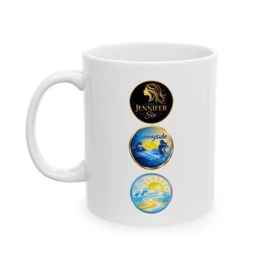 Sunnyside Life™ YouTube Channels Ceramic Mug (11oz, 15oz) | My Sunnyside Life • JENERGYHQ™ • The Jennifer Six™