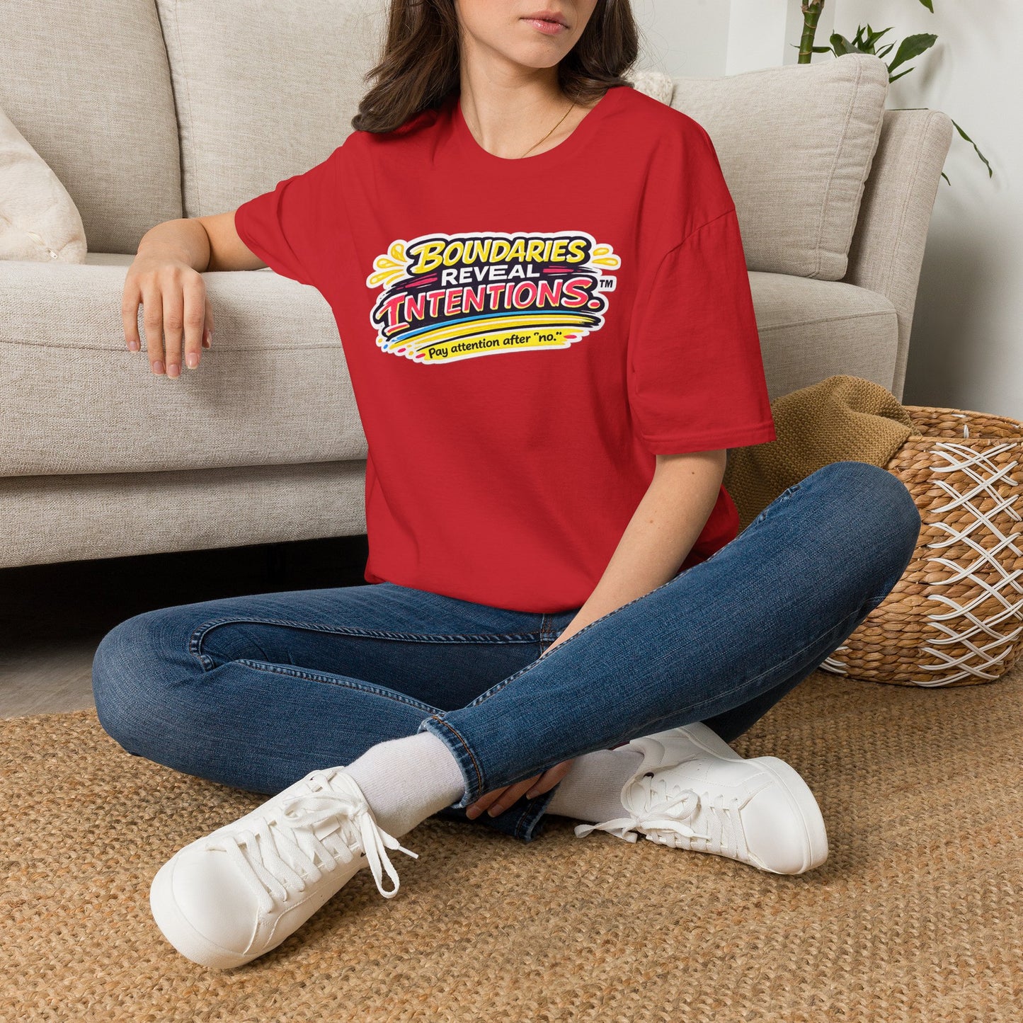 Boundaries Reveal Intentions™ Graphic Tee | Emotional Health Statement Shirt | Sunnyside Life™