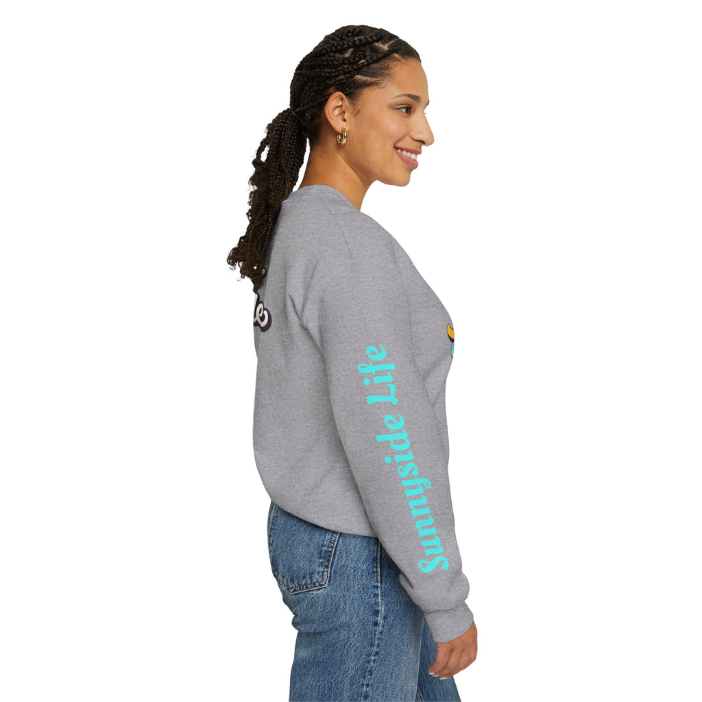 SHIFT Crewneck Sweatshirt — 'Shift Happens / Kiss My Sunnyside' Retro Graphic Pullover