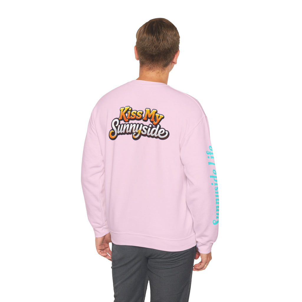 SHIFT Crewneck Sweatshirt — 'Shift Happens / Kiss My Sunnyside' Retro Graphic Pullover