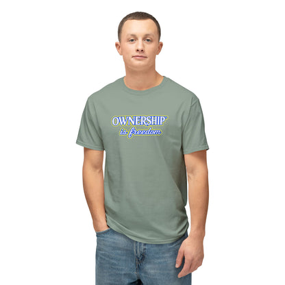 OWNERSHIP IS FREEDOM™ Unisex T-Shirt | Personal Growth Graphic Tee | Self-Leadership Shirt | Inspirational Quote Apparel | Sunnyside Life™