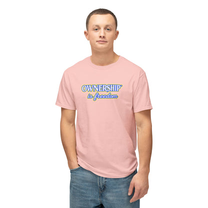 OWNERSHIP IS FREEDOM™ Unisex T-Shirt | Personal Growth Graphic Tee | Self-Leadership Shirt | Inspirational Quote Apparel | Sunnyside Life™