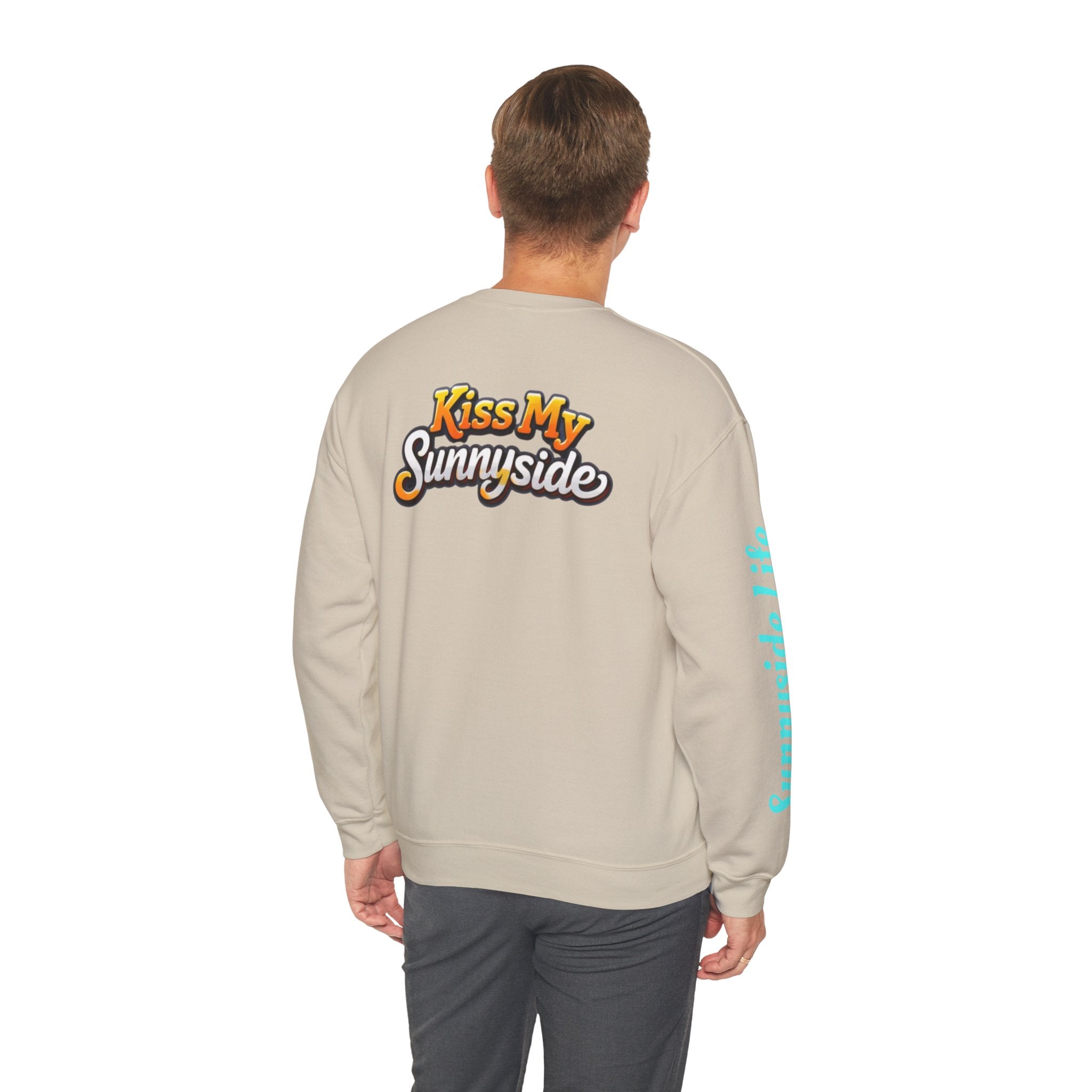 SHIFT Crewneck Sweatshirt — 'Shift Happens / Kiss My Sunnyside' Retro Graphic Pullover