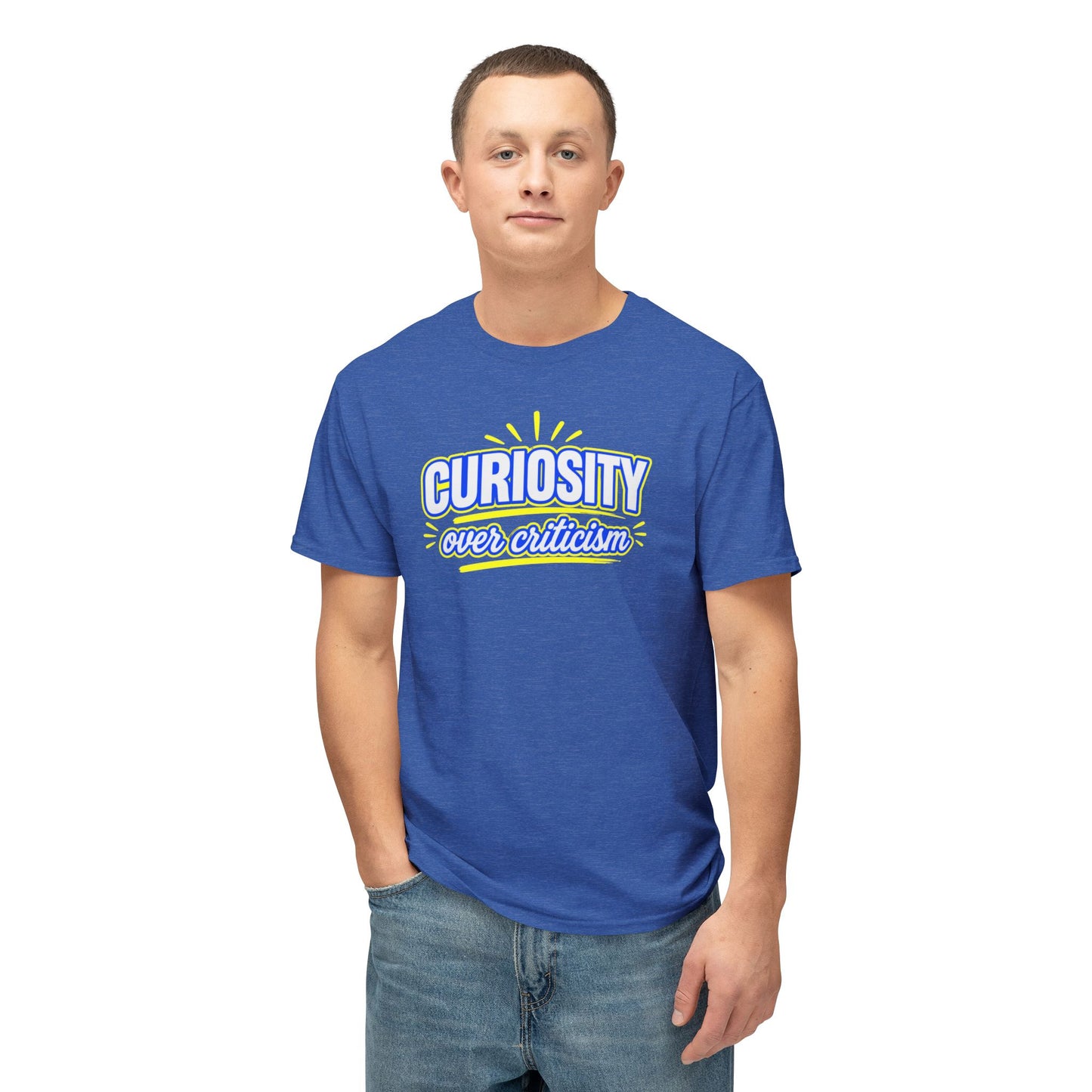 CURIOSITY OVER CRITICISM™ Unisex T-Shirt | Growth Mindset Graphic Tee | Personal Development Shirt | Inspirational Quote Apparel | Sunnyside Life™