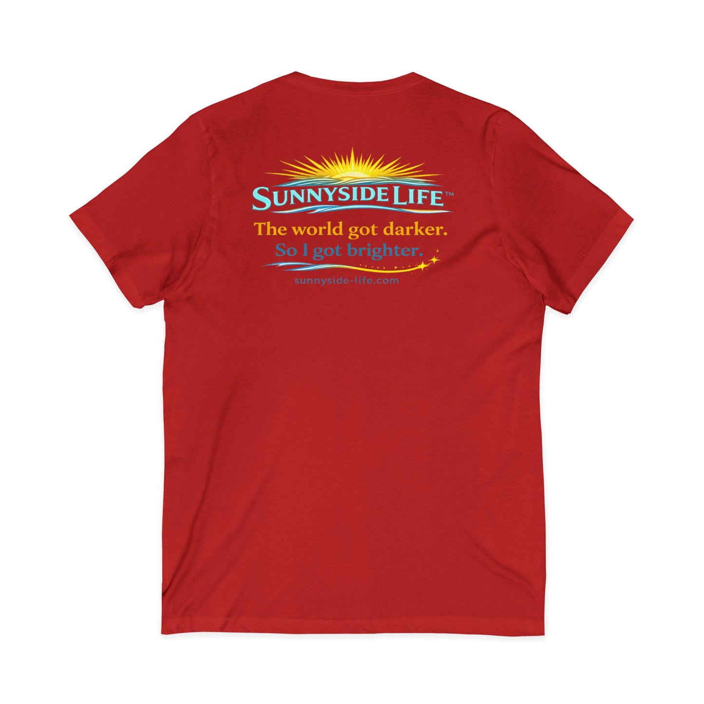 The Ego Hates Mirrors™ Unisex V-Neck | Sunnyside Life™ Self-Awareness Tee