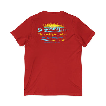 The Ego Hates Mirrors™ Unisex V-Neck | Sunnyside Life™ Self-Awareness Tee