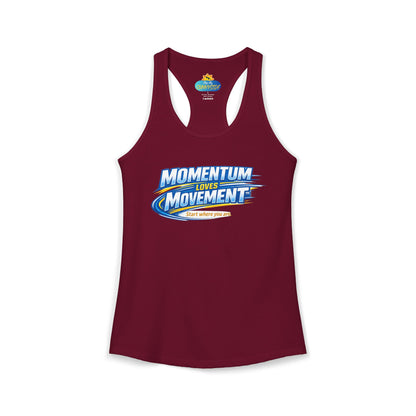 MOMENTUM LOVES MOVEMENT™ Racerback Tank Top – Start Where You Are | Motivational Women’s Tank