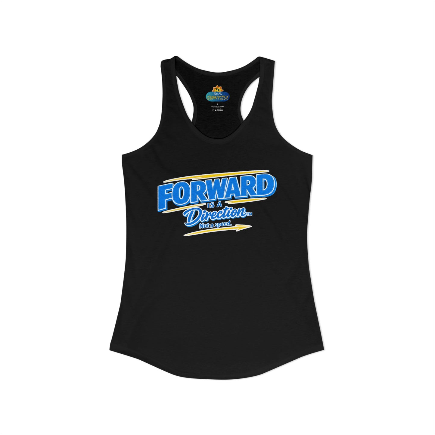 FORWARD IS A DIRECTION™ Racerback Tank Top | Inspirational Women’s Fitness Tank | Motivation & Personal Growth Apparel