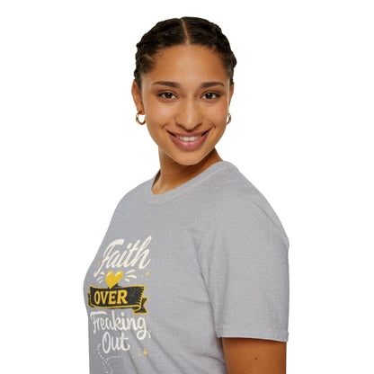 Unisex T-Shirt — "Faith Over Freaking Out" Inspirational Graphic Tee