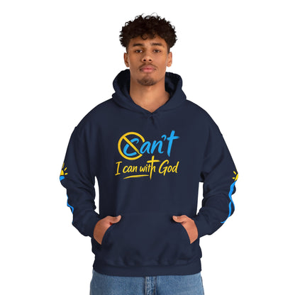 I Can With God™ Christian Hoodie | Faith-Based Inspirational Sweatshirt | Motivational Religious Pullover | Sunnyside Life™