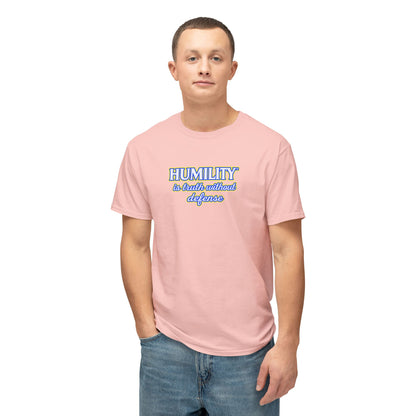HUMILITY IS TRUTH WITHOUT DEFENSE™ Unisex T-Shirt | Faith & Growth Graphic Tee | Christian Inspirational Shirt | Personal Growth Apparel | Sunnyside Life™
