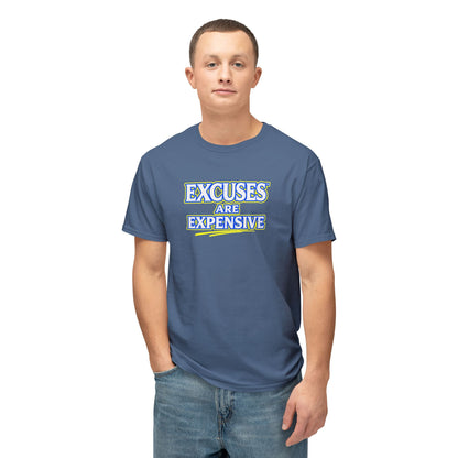 EXCUSES ARE EXPENSIVE™ Unisex T-Shirt | Motivational Graphic Tee | Personal Growth Apparel | Mindset Shirt | Sunnyside Life™
