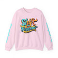 SHIFT Crewneck Sweatshirt — 'Shift Happens / Kiss My Sunnyside' Retro Graphic Pullover