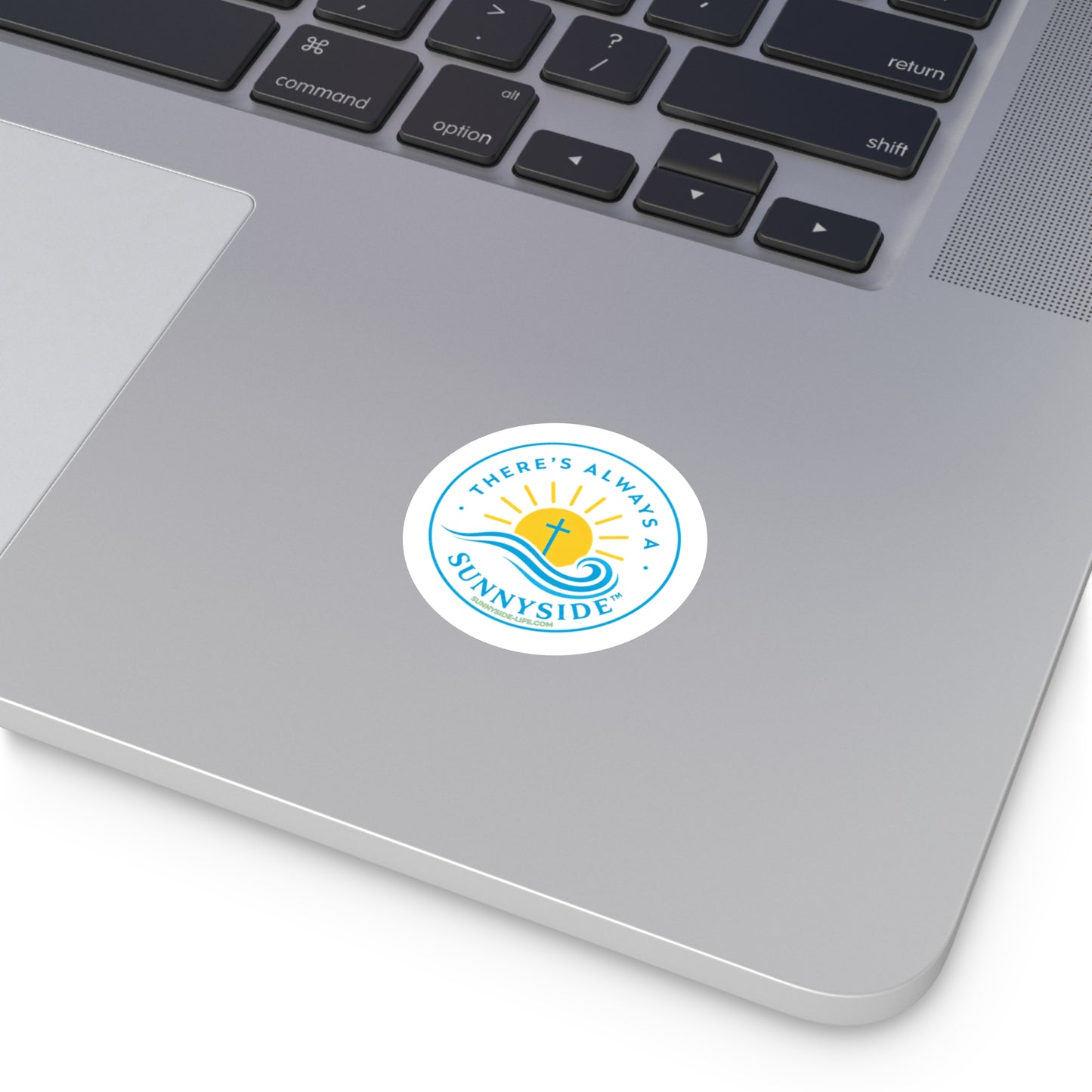There’s Always a Sunnyside™ Round Sticker | Sunnyside Life™ Official Logo Decal (2”–6”)