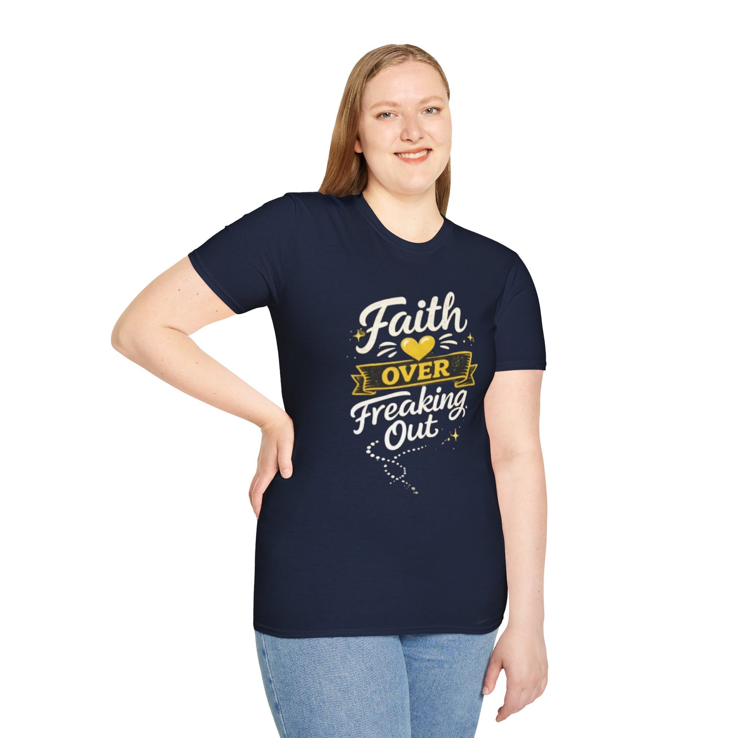 Unisex T-Shirt — "Faith Over Freaking Out" Inspirational Graphic Tee