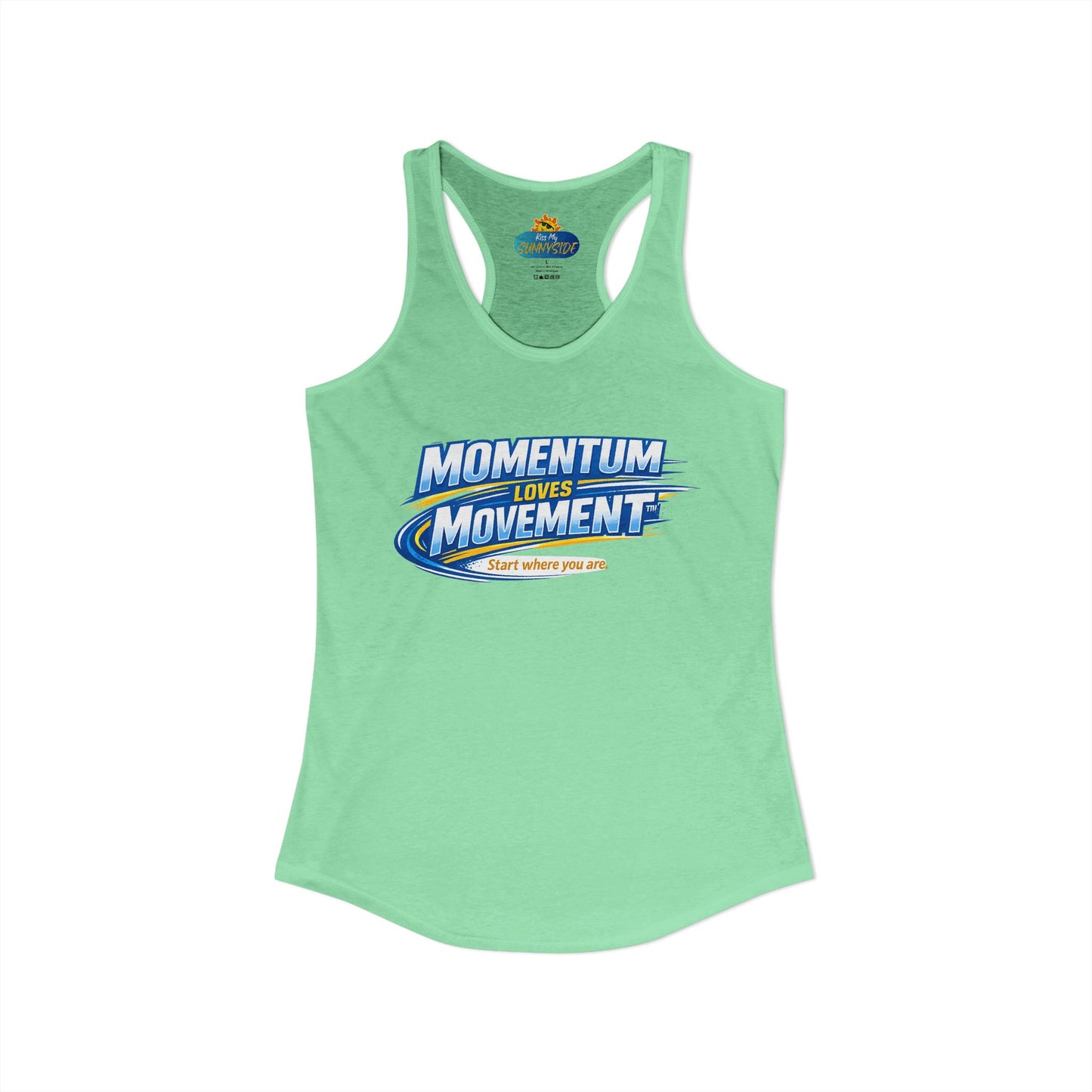 MOMENTUM LOVES MOVEMENT™ Racerback Tank Top – Start Where You Are | Motivational Women’s Tank
