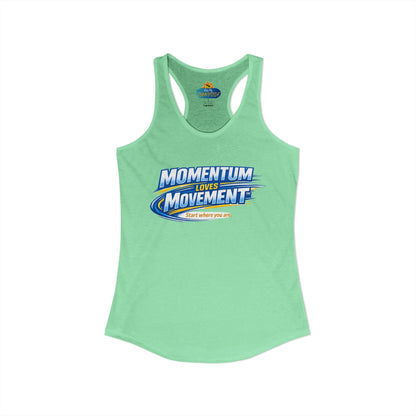 MOMENTUM LOVES MOVEMENT™ Racerback Tank Top – Start Where You Are | Motivational Women’s Tank