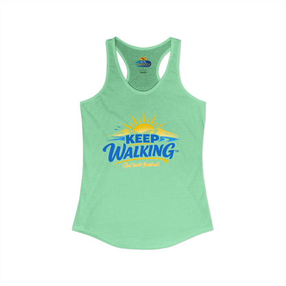 KEEP WALKING™ Racerback Tank Top – God Isn’t Finished | Faith & Motivation Women’s Tank