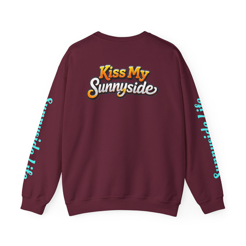 SHIFT Crewneck Sweatshirt — 'Shift Happens / Kiss My Sunnyside' Retro Graphic Pullover