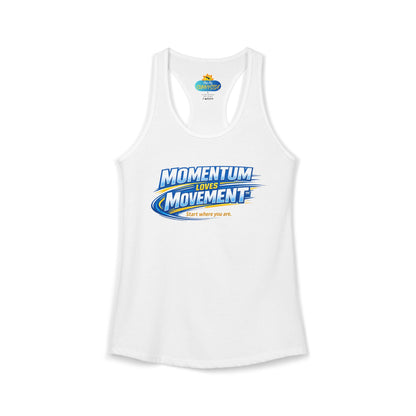 MOMENTUM LOVES MOVEMENT™ Racerback Tank Top – Start Where You Are | Motivational Women’s Tank