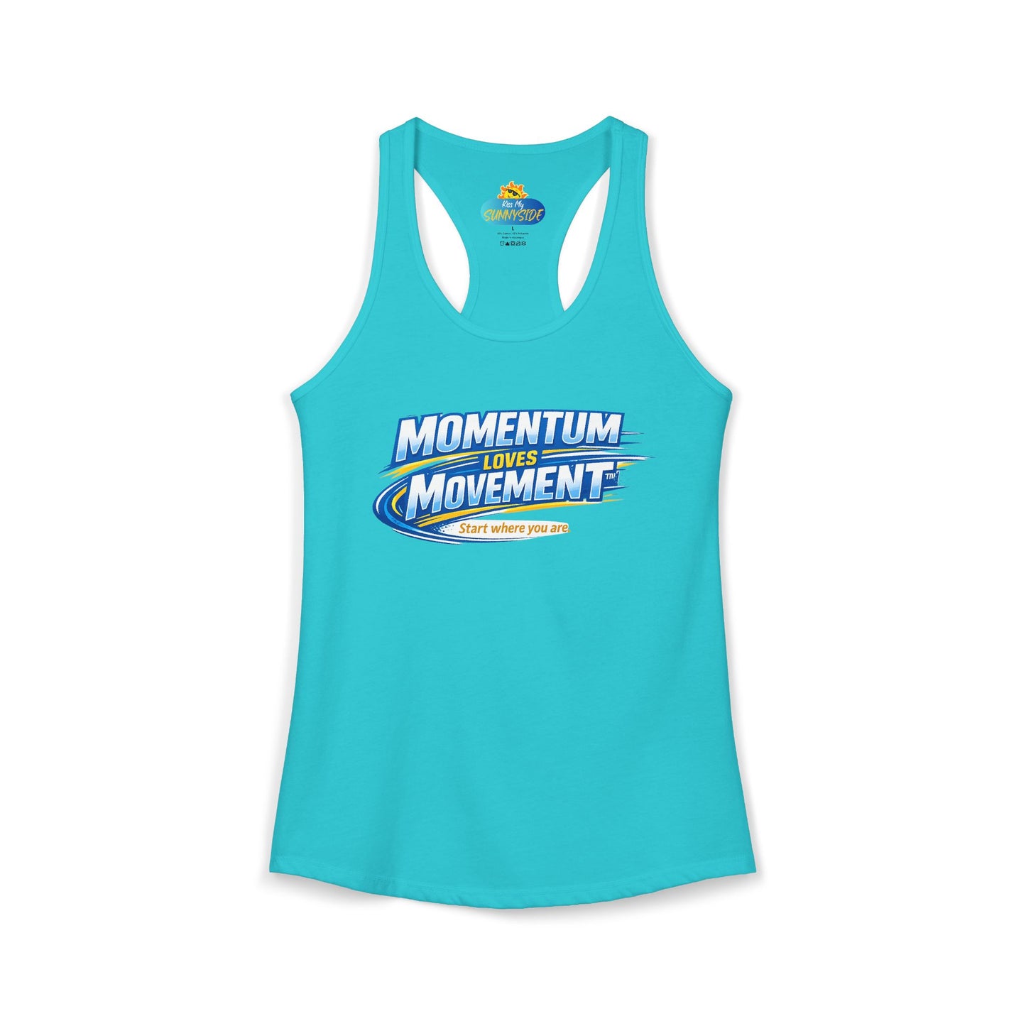 MOMENTUM LOVES MOVEMENT™ Racerback Tank Top – Start Where You Are | Motivational Women’s Tank