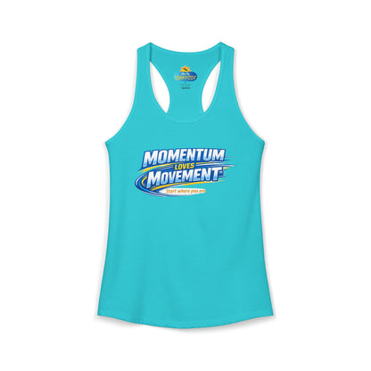 MOMENTUM LOVES MOVEMENT™ Racerback Tank Top – Start Where You Are | Motivational Women’s Tank