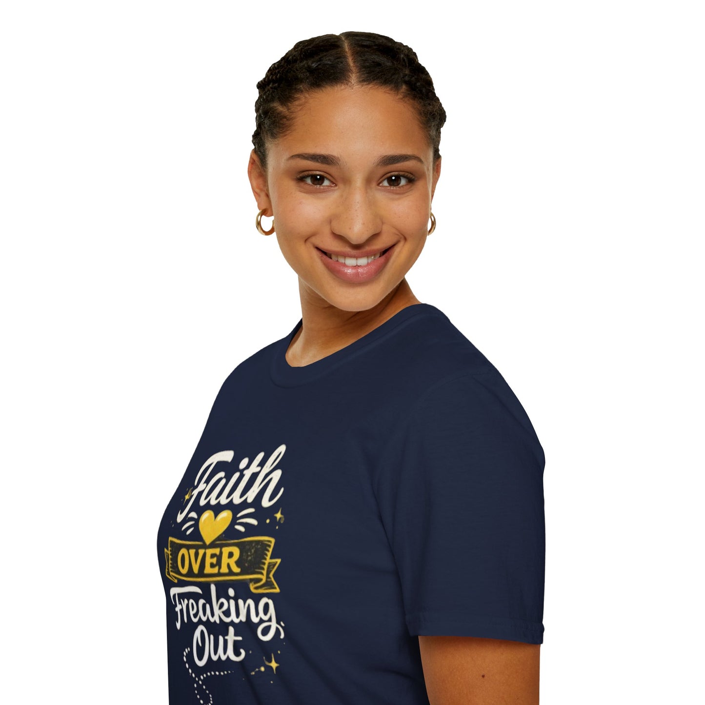 Unisex T-Shirt — "Faith Over Freaking Out" Inspirational Graphic Tee
