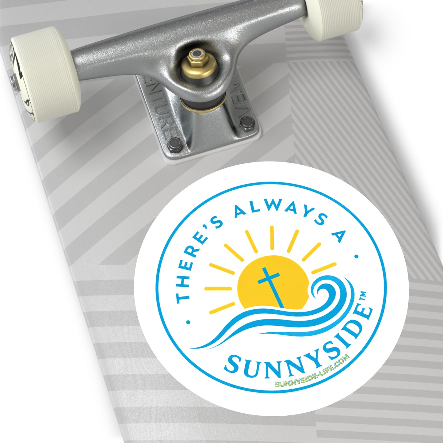 There’s Always a Sunnyside™ Round Sticker | Sunnyside Life™ Official Logo Decal (2”–6”)