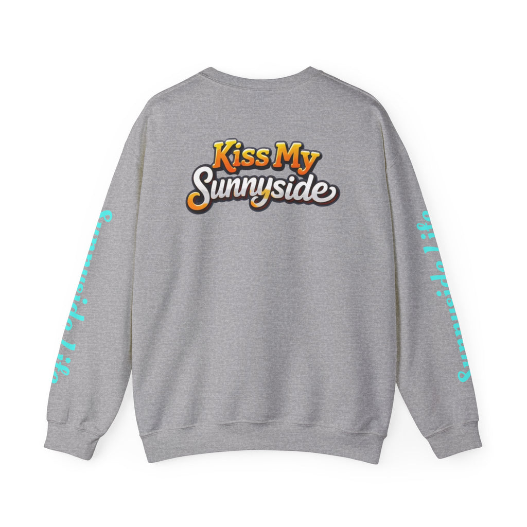 SHIFT Crewneck Sweatshirt — 'Shift Happens / Kiss My Sunnyside' Retro Graphic Pullover