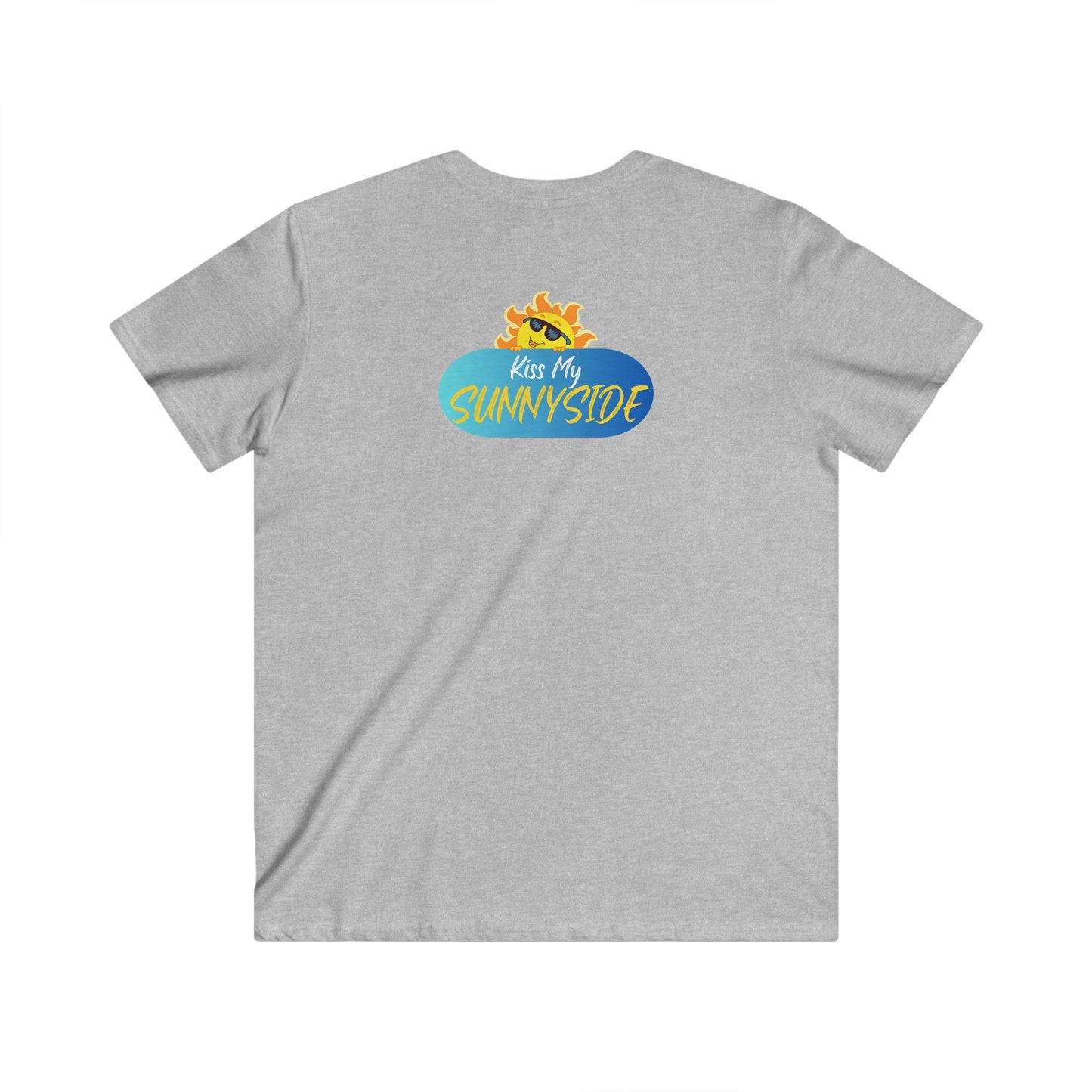 Peace is My Personality Now — Unisex Fitted V-Neck Short Sleeve T-shirt (Kiss My Sunnyside™—back)