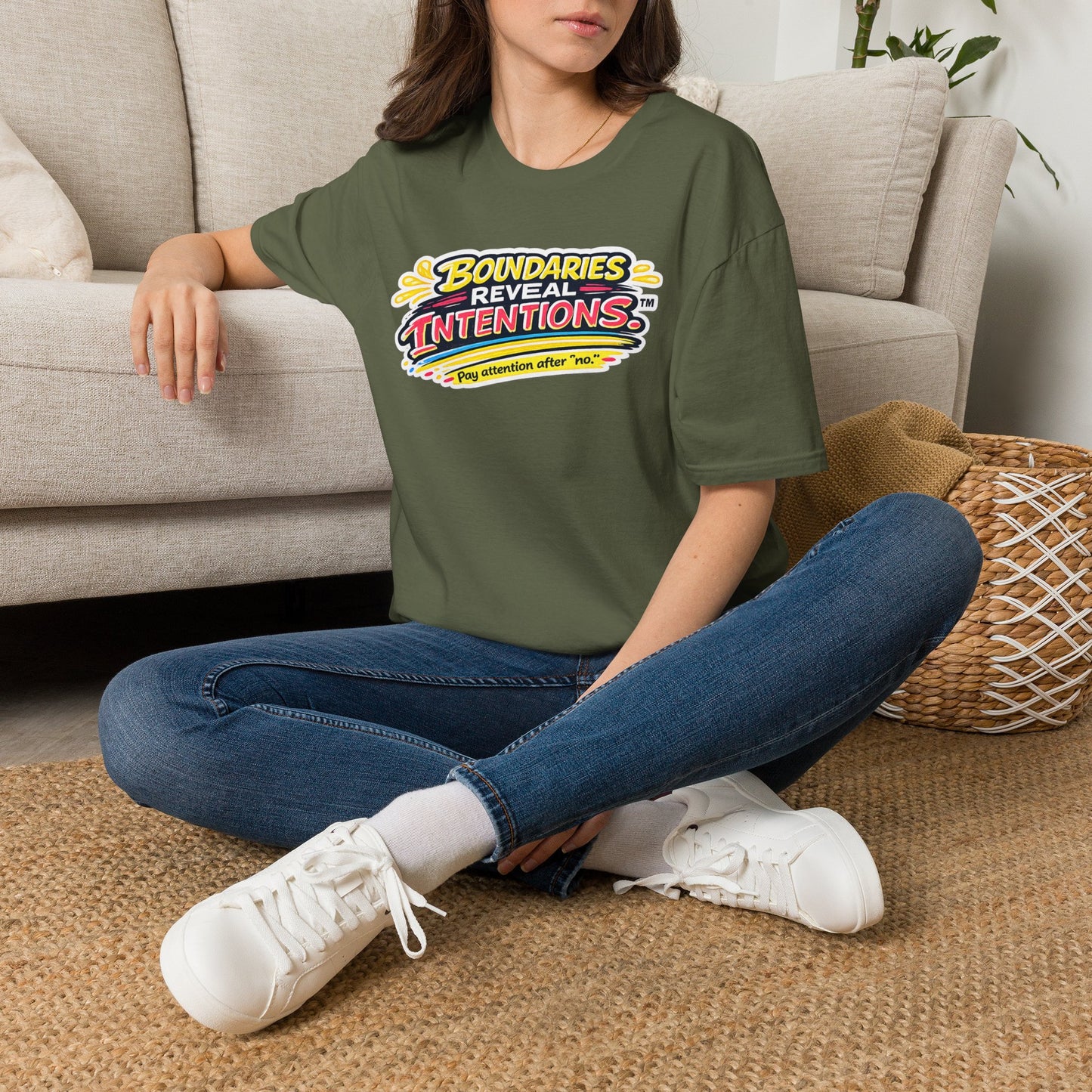 Boundaries Reveal Intentions™ Graphic Tee | Emotional Health Statement Shirt | Sunnyside Life™