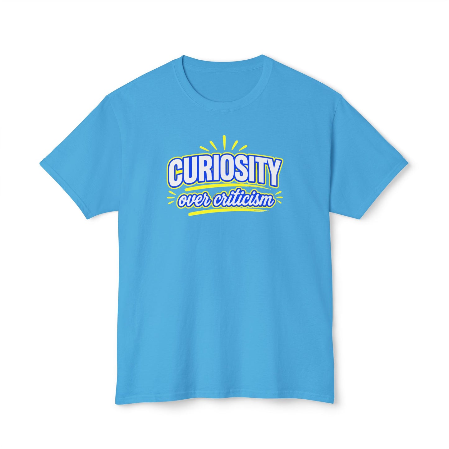 CURIOSITY OVER CRITICISM™ Unisex T-Shirt | Growth Mindset Graphic Tee | Personal Development Shirt | Inspirational Quote Apparel | Sunnyside Life™