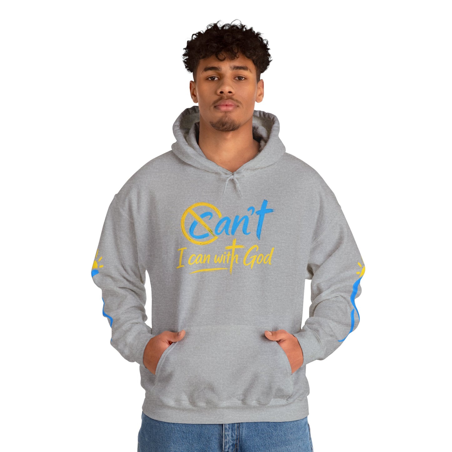 I Can With God™ Christian Hoodie | Faith-Based Inspirational Sweatshirt | Motivational Religious Pullover | Sunnyside Life™