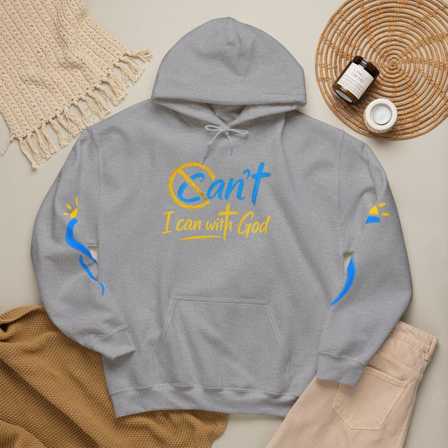 I Can With God™ Christian Hoodie | Faith-Based Inspirational Sweatshirt | Motivational Religious Pullover | Sunnyside Life™