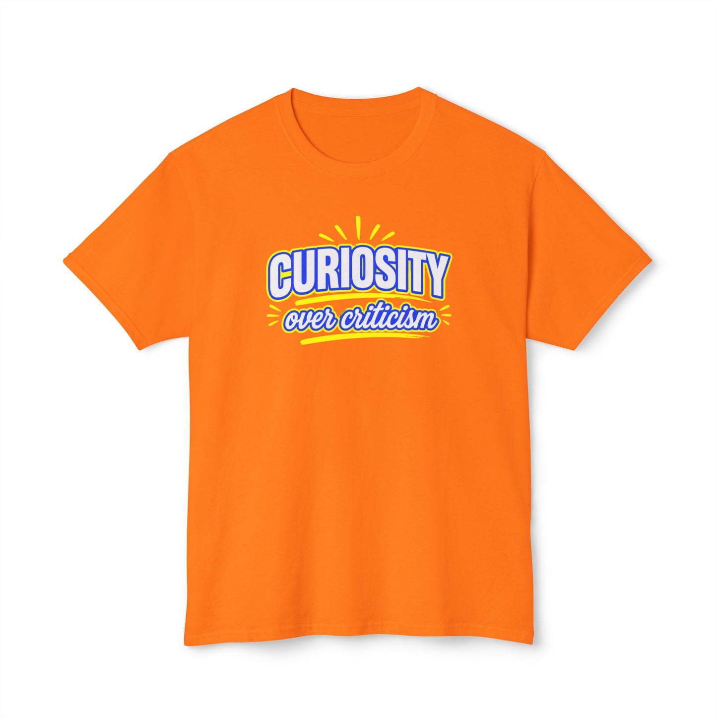 CURIOSITY OVER CRITICISM™ Unisex T-Shirt | Growth Mindset Graphic Tee | Personal Development Shirt | Inspirational Quote Apparel | Sunnyside Life™