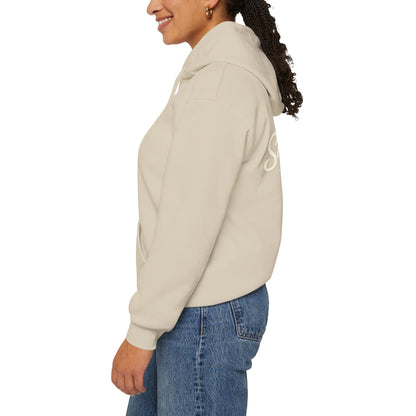 Live The Sunnyside Shift™ — Retro Sun Script Hooded Sweatshirt
