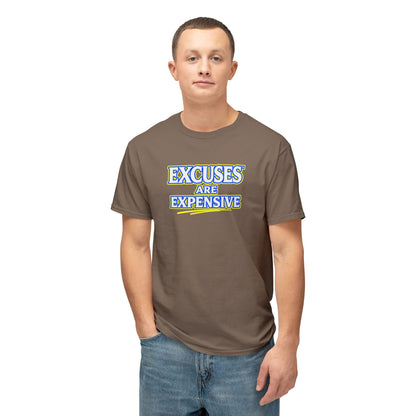 EXCUSES ARE EXPENSIVE™ Unisex T-Shirt | Motivational Graphic Tee | Personal Growth Apparel | Mindset Shirt | Sunnyside Life™