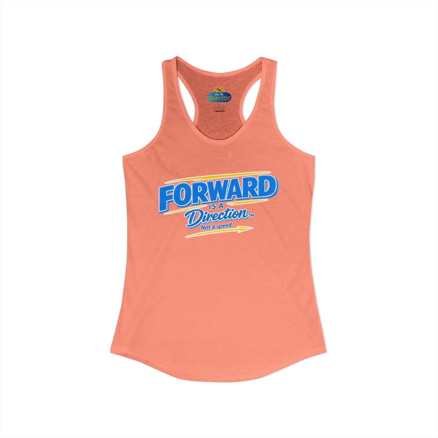 FORWARD IS A DIRECTION™ Racerback Tank Top | Inspirational Women’s Fitness Tank | Motivation & Personal Growth Apparel